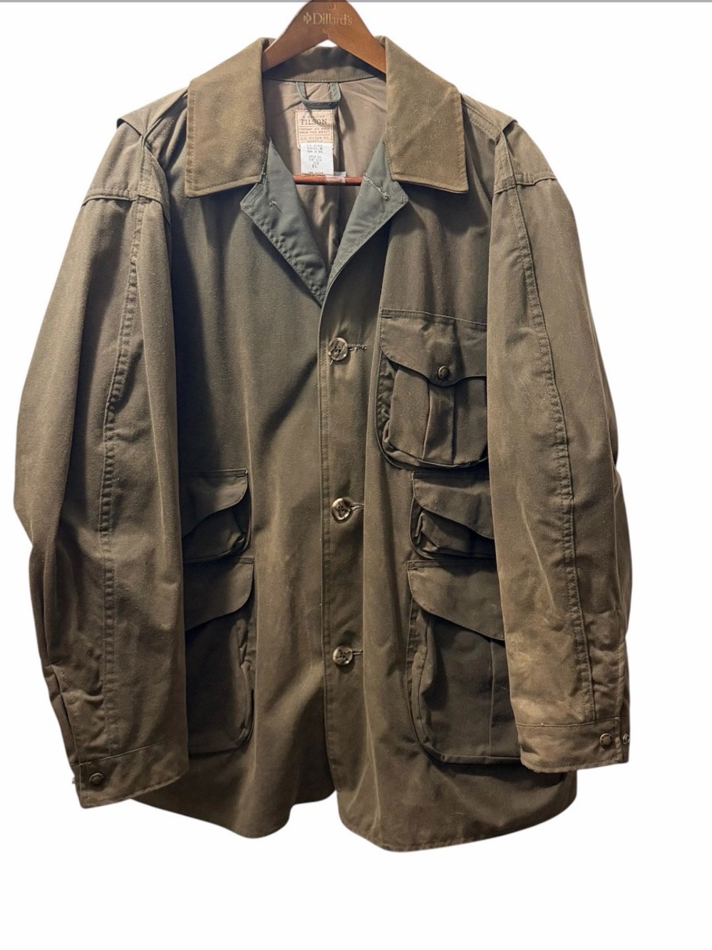 Filson Tin Cloth Field Jacket 466 Size XL